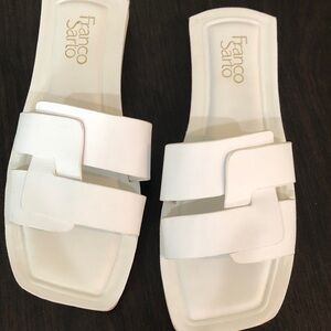 Franco Sarto L-Caprislide Elegant White,LIKE NEW,leather uppers, US 8M, NO BOX